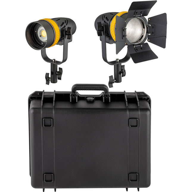 Genaray Torpedo Bi-Color Kit LED con 2 Fresnels 15-75° y Estuche Resistente