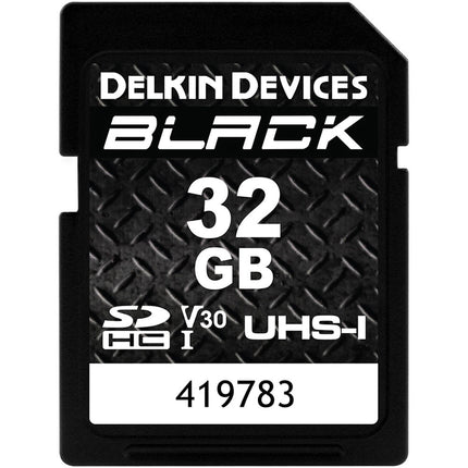 Delkin Devices 32GB Tarjeta de Memoria UHS-I SDHC V30 U3 Clase 10 90MB/s con Estuche Protectores