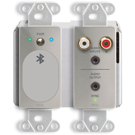 RDL DDS-BTN44 Interfaz de Audio Dante Bluetooth Bidireccional Nivel Línea Acero Inoxidable PoE