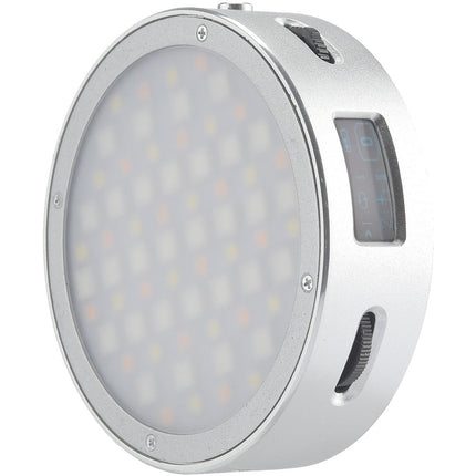 Godox Round Mini Luz LED RGB magnética plata 2500-8500K portátil