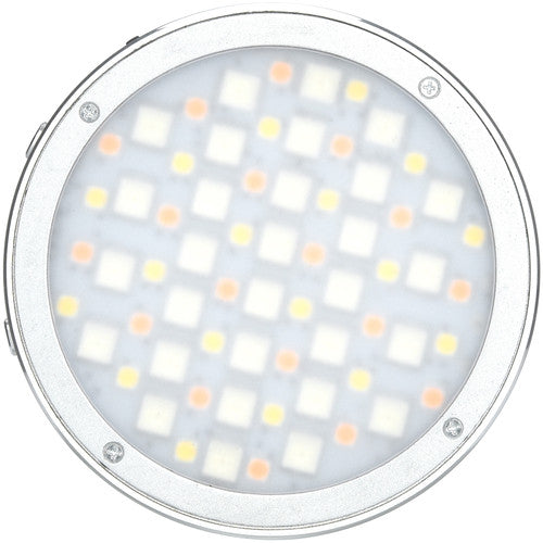 Godox Round Mini Luz LED RGB magnética plata 2500-8500K portátil