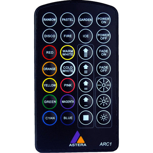 Astera Wireless LED IR Control remoto con 28 botones y selección de efectos