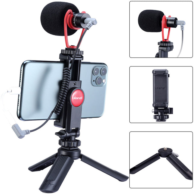 Ulanzi Phone Vlogging Super Kit con Micrófono Cardioide y Trípodes