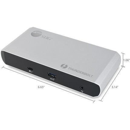 SIIG Thunderbolt 3 Estación de Acoplamiento Dual DP 4K con Power Delivery 60W