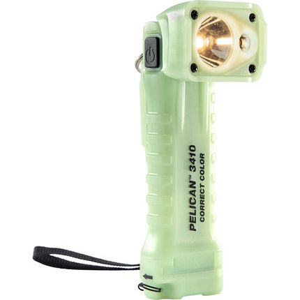 Pelican 3410MCC Linterna LED ángulo recto 484 lúmenes CRI 90+ con clip y cordón