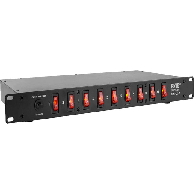 Pyle Pro PDBC70 Regleta para Rack 19" Protector Sobretensión Filtro AC Negro