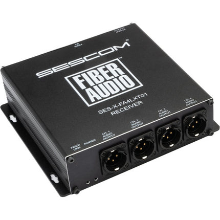 Sescom SES-X-FA4LXT01 Extensor de Audio 4 Canales XLR Fibra Óptica 12.4 Millas
