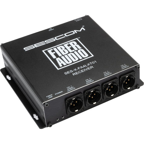 Sescom SES-X-FA4LXT01 Extensor de Audio 4 Canales XLR Fibra Óptica 12.4 Millas