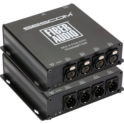 Sescom SES-X-FA4LXT01 Extensor de Audio 4 Canales XLR Fibra Óptica 12.4 Millas