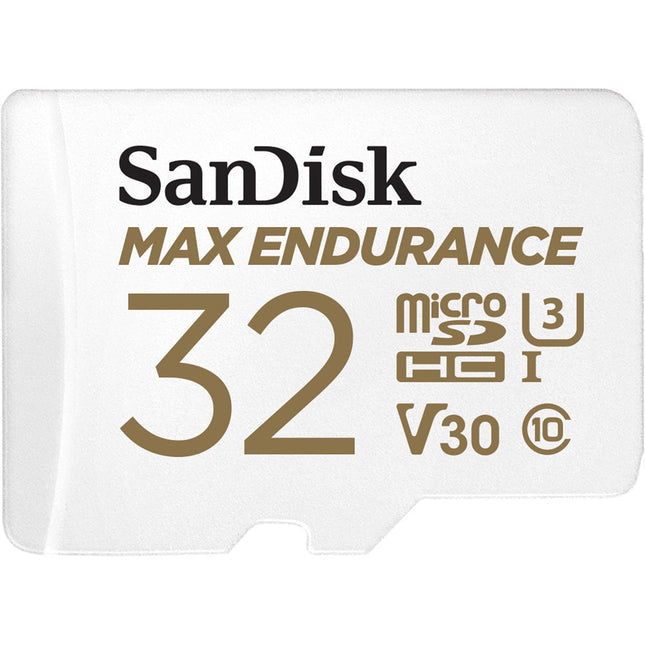 SanDisk 32GB MAX ENDURANCE UHS-I microSDHC Tarjeta de Memoria 100 MB/s con Adaptador SD