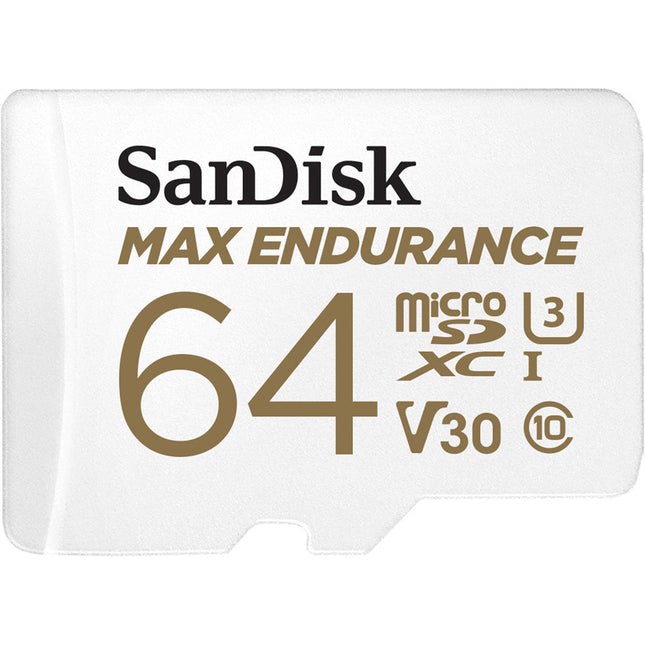 SanDisk 64GB MAX ENDURANCE microSDXC UHS-I V30 Clase 10 Tarjeta de Memoria con Adaptador SD