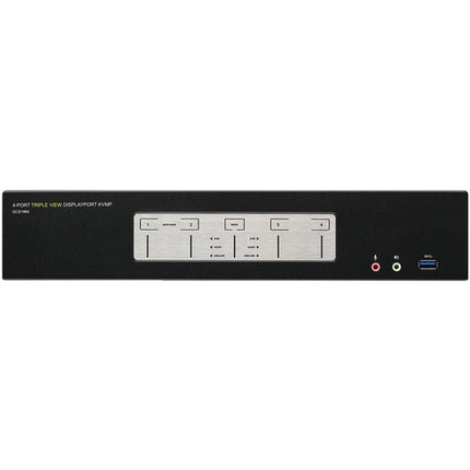 IOGEAR 4-Port 4K Triple View DisplayPort KVMP Switch con Hub USB 3.0 y soporte 4096x2160