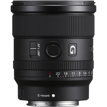 Sony FE 20mm f/1.8 G Lente Full Frame f/1.8 a f/22 con Capucha y Estuche