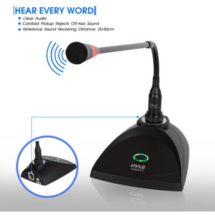 Pyle Pro PDMIKC5 Micrófono de Condensador de Mesa Patrón Cardioide 40 Hz-16 kHz