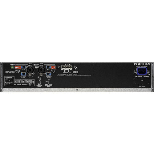 Ashly CA-1.52 Amplificador de Instalación 2 Canales 3000W 1500W por Canal incluido Cable de Alimentación