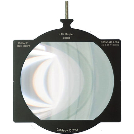 Lindsey Optics 4 x 5.65" Lustre de cerca para estudio con +1/2 dioptrías acero inoxidable y recubrimiento AR