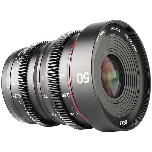 Meike 50mm T2.2 Lente de Cine Manual Montura MFT 24" Distancia mínima enfoque