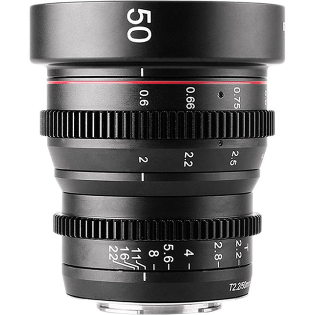 Meike 50mm T2.2 Lente de Cine Manual Montura MFT 24" Distancia mínima enfoque