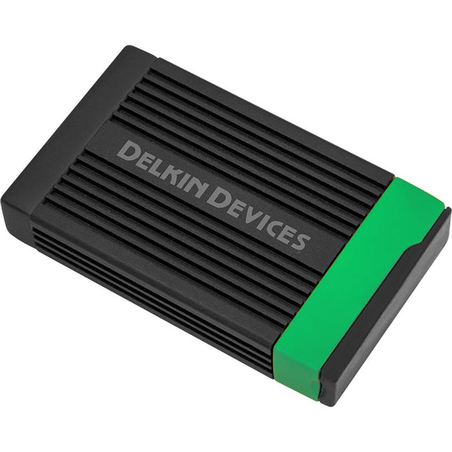 Delkin Devices Lector de Tarjetas CFexpress USB 3.2 Gen 2 Tipo C 10 Gb/s con Cable Tipo C y Tipo A