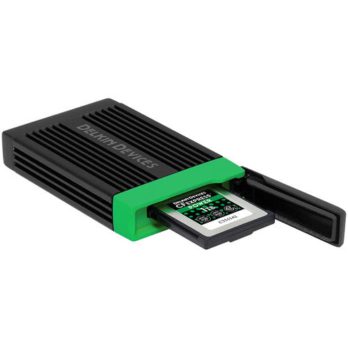Delkin Devices Lector de Tarjetas CFexpress USB 3.2 Gen 2 Tipo C 10 Gb/s con Cable Tipo C y Tipo A