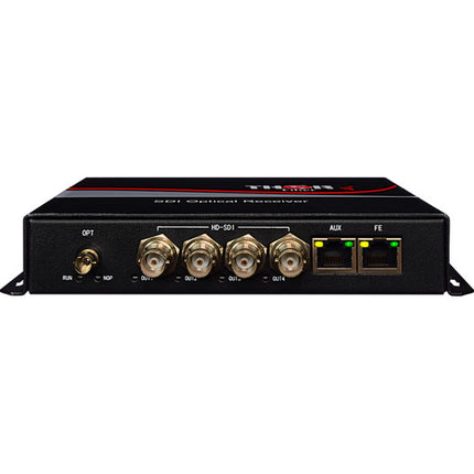 Thor F-M4SDI-ET-TXRX Transceptor de Fibra Única 4 HD-SDI Ethernet ST-PC