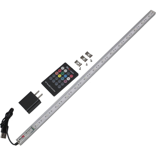 ProX GLOLITE Tira de Luz LED RGB 20" 13 LEDs Control Remoto inalámbrico