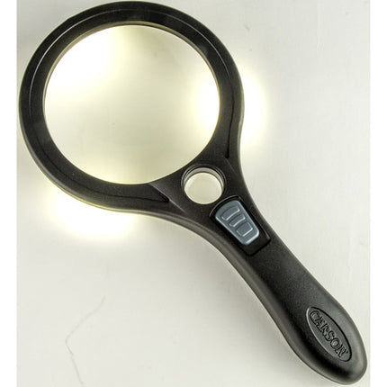 Carson Lume Series Lupas con luz LED COB 2.5x y lente 7x adicional batería