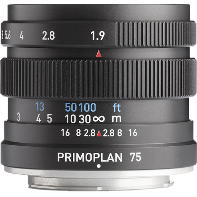 Meyer-Optik Gorlitz Primoplan 75mm f/1.9 II objetivo para Canon EF con 52mm filtro y distancia mínima 2.5'