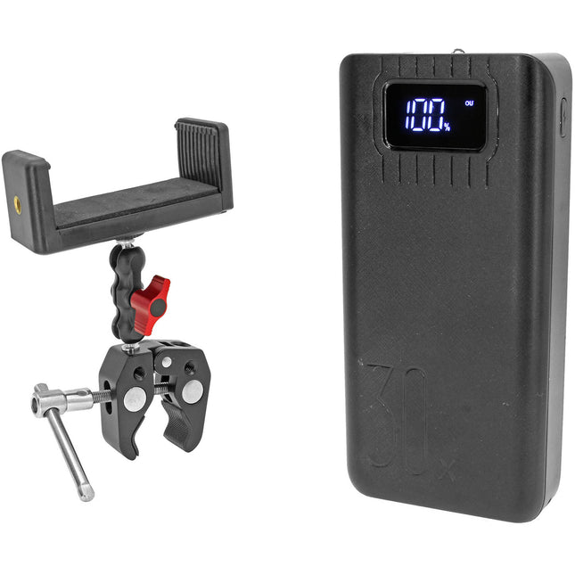 GyroVu Power Bank 30000mAh con Montura de Abrazadera 0.5-1.5"