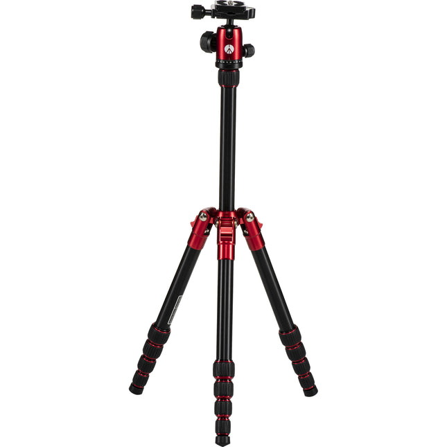 Manfrotto Element Tripode de Aluminio 5 Secciones hasta 56.3 Pulgadas Rojo con Funda