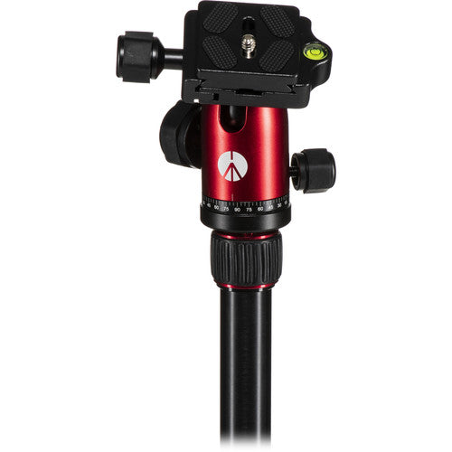 Manfrotto Element Tripode de Aluminio 5 Secciones hasta 56.3 Pulgadas Rojo con Funda