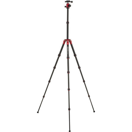 Manfrotto Element Tripode de Aluminio 5 Secciones hasta 56.3 Pulgadas Rojo con Funda