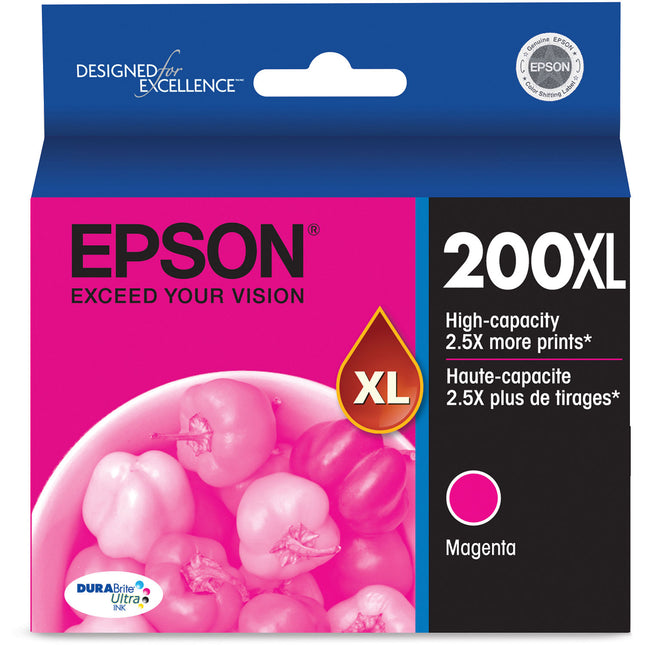 Cartucho de tinta magenta Epson 200XL DURABright alta capacidad para impresoras Epson WorkForce y Expression Home