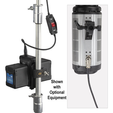 Genaray Dual V-Mount Adaptador Batería para Endeavor 150W LED con Correa y Cable XLR