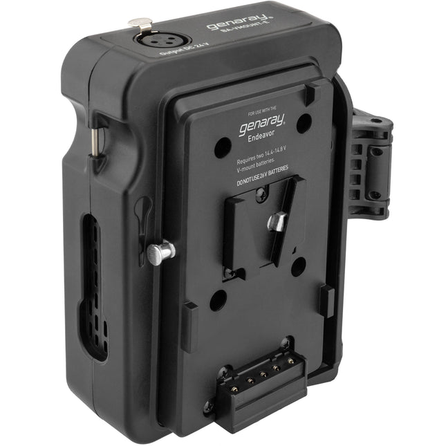 Genaray Dual V-Mount Adaptador Batería para Endeavor 150W LED con Correa y Cable XLR