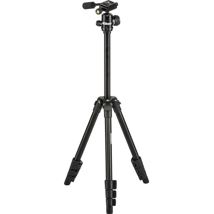 Nikon Tripode Compacto para Exterior Altura Max 126 cm Capacidad 2.5 kg Cabeza Esférica con Barra de Pan Pico de Liberación Rápida