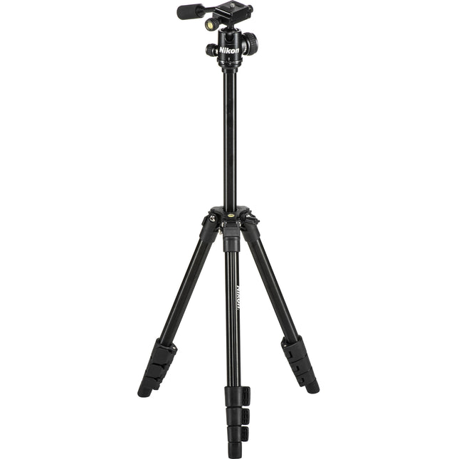 Nikon Tripode Compacto para Exterior Altura Max 126 cm Capacidad 2.5 kg Cabeza Esférica con Barra de Pan Pico de Liberación Rápida