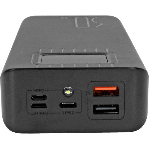 GyroVu Power Bank Alta Capacidad 30000mAh Pantalla LED Linterna