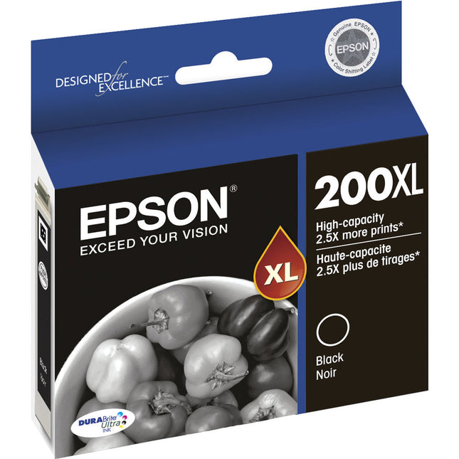 Cartucho de tinta negra Epson 200XL DURABright alta capacidad para impresoras All-in-One