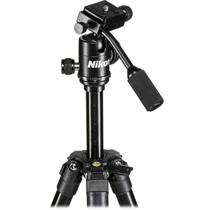 Nikon Tripode Compacto para Exterior Altura Max 126 cm Capacidad 2.5 kg Cabeza Esférica con Barra de Pan Pico de Liberación Rápida