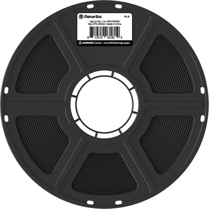 MakerBot Filamento PLA 1.75mm 2.2 lb Negro para impresión 3D