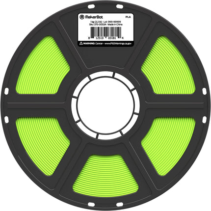 MakerBot Filamento PLA 1.75mm 2.2 lb Verde para impresión 3D