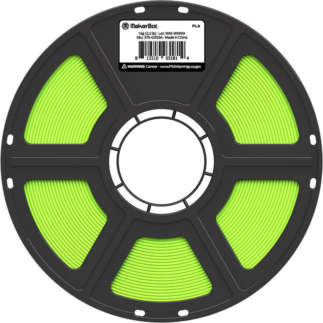 MakerBot Filamento PLA 1.75mm 2.2 lb Verde para impresión 3D