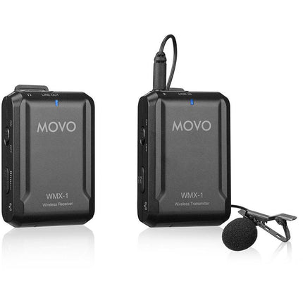 Movo Photo WMX-1 Sistema de Micrófono Lavalier Inalámbrico 2.4 GHz 6 Horas de Uso 200 Pies de Alcance