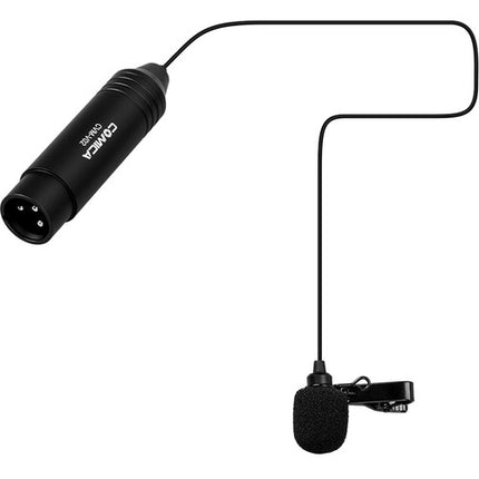 Comica Audio CVM-V02C Micrófono Lavalier Cardioide con Conector XLR Cable 1.8 m Pack Accesorios