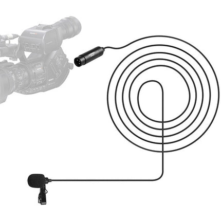 Comica Audio CVM-V02C Micrófono Lavalier Cardioide con Conector XLR Cable 1.8 m Pack Accesorios