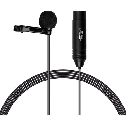 Comica Audio CVM-V02C Micrófono Lavalier Cardioide con Conector XLR Cable 1.8 m Pack Accesorios