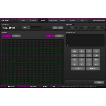 Visual Productions CueCore2 Controlador de Iluminación Arquitectónica Multi-Protocolo con Software Bundled