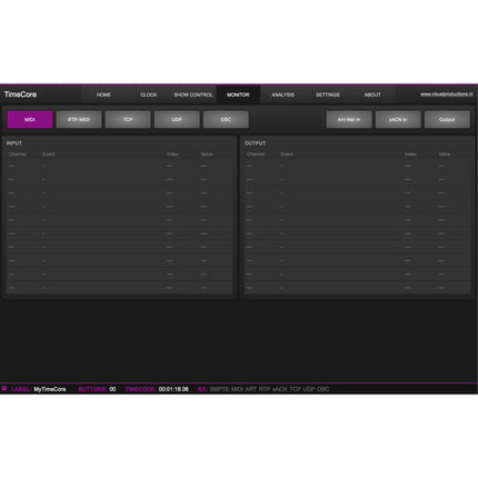Visual Productions TimeCore Generador Convertidor y Display de Timecode con software y control por red