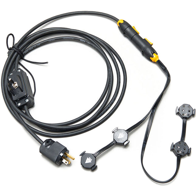Quasar Science Cluster Adaptador de Corriente para 4 Lámparas LED Lineales Cable 12.5 pies con Interruptor